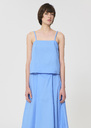 Top Tazzio sky blue poplin Horizon TARA JARMON US
