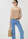 Top Tazzio beige poplin Miel TARA JARMON US