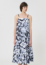 Top Tazzio midnight blue floral print cotton Night TARA JARMON US