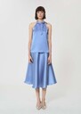 Top Tierri sky blue satin Horizon TARA JARMON US
