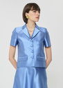 Victoire Jacket sky blue duchess satin Horizon TARA JARMON US