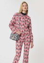 Vina Jacket pale pink retro print Blush TARA JARMON US