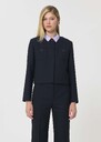 Vina Jacket midnight blue powder-grain canvas Night TARA JARMON US