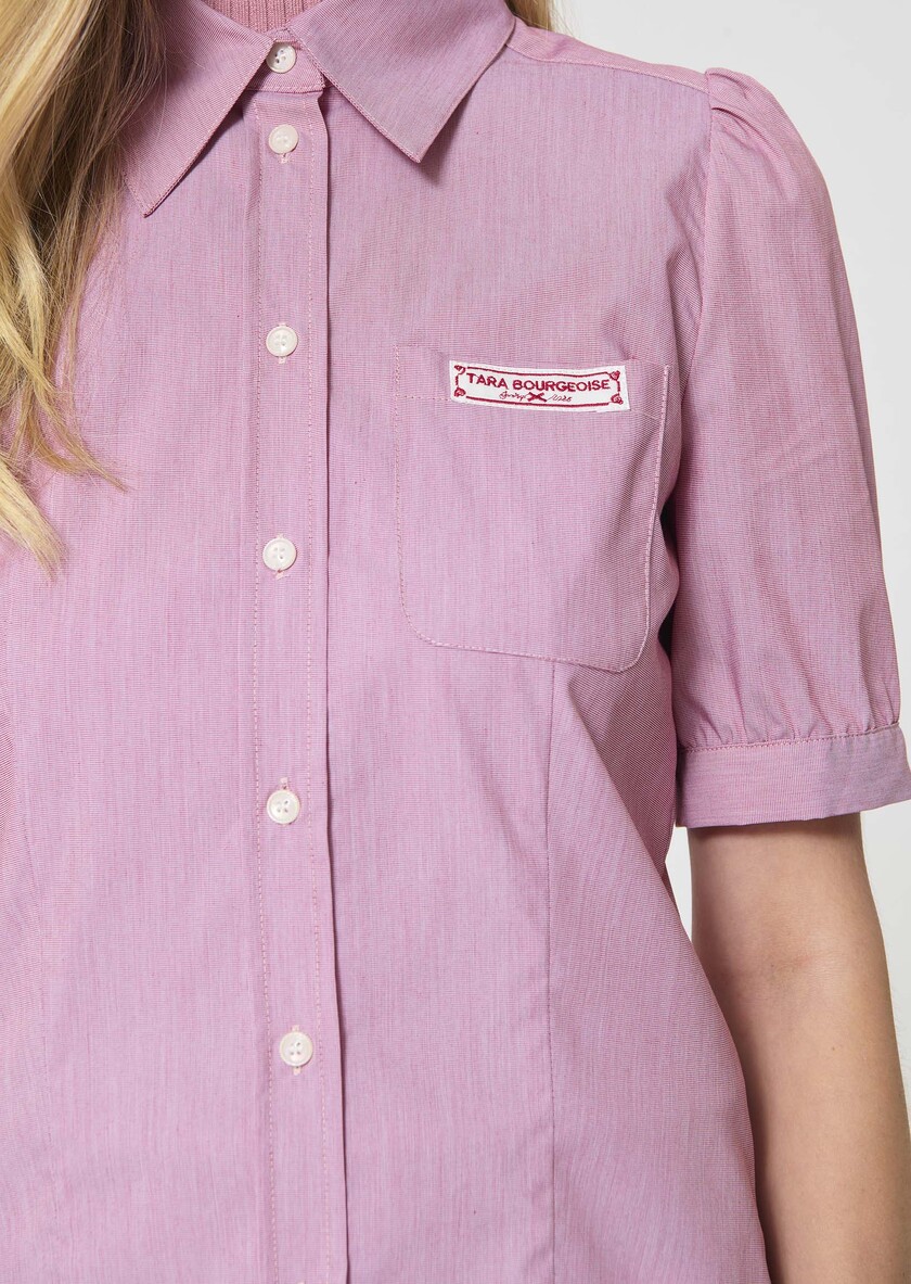 Celine shirt red with thin stripes Cerise TARA JARMON US