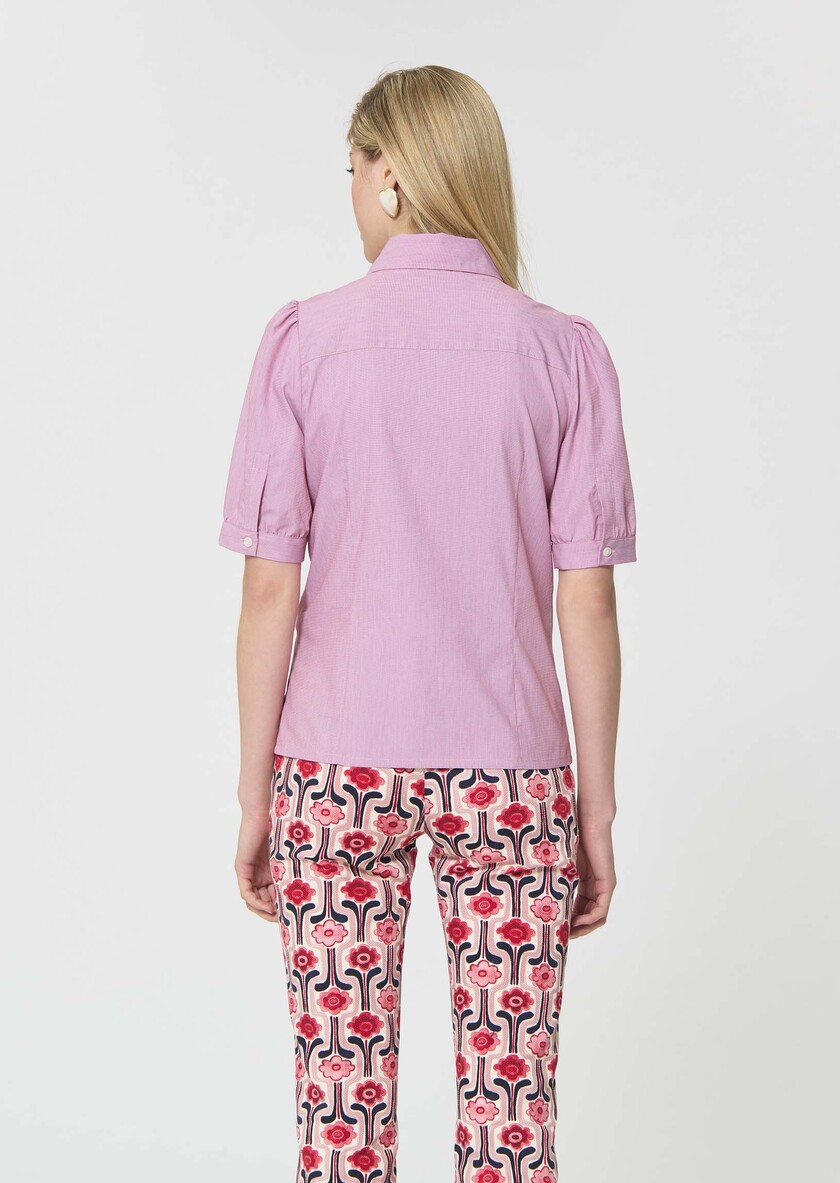 Celine shirt red with thin stripes Cerise TARA JARMON US
