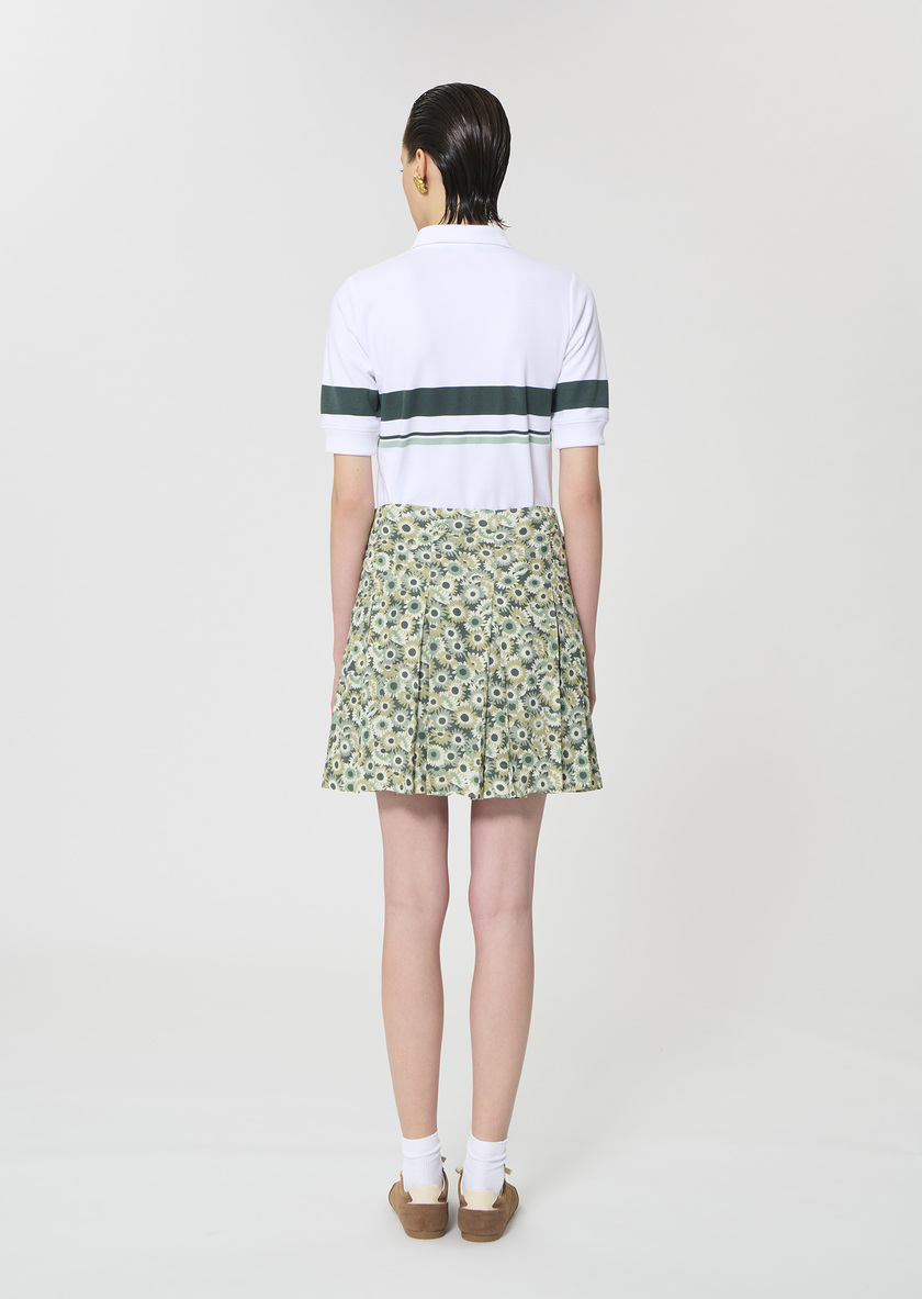Justine Skirt green floral print Vert anglais TARA JARMON US