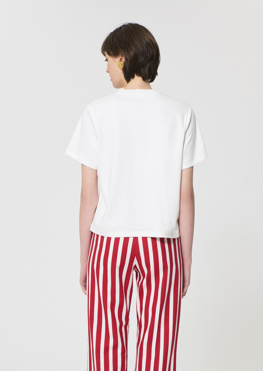 Tarabow T-shirt white printed cotton White TARA JARMON US