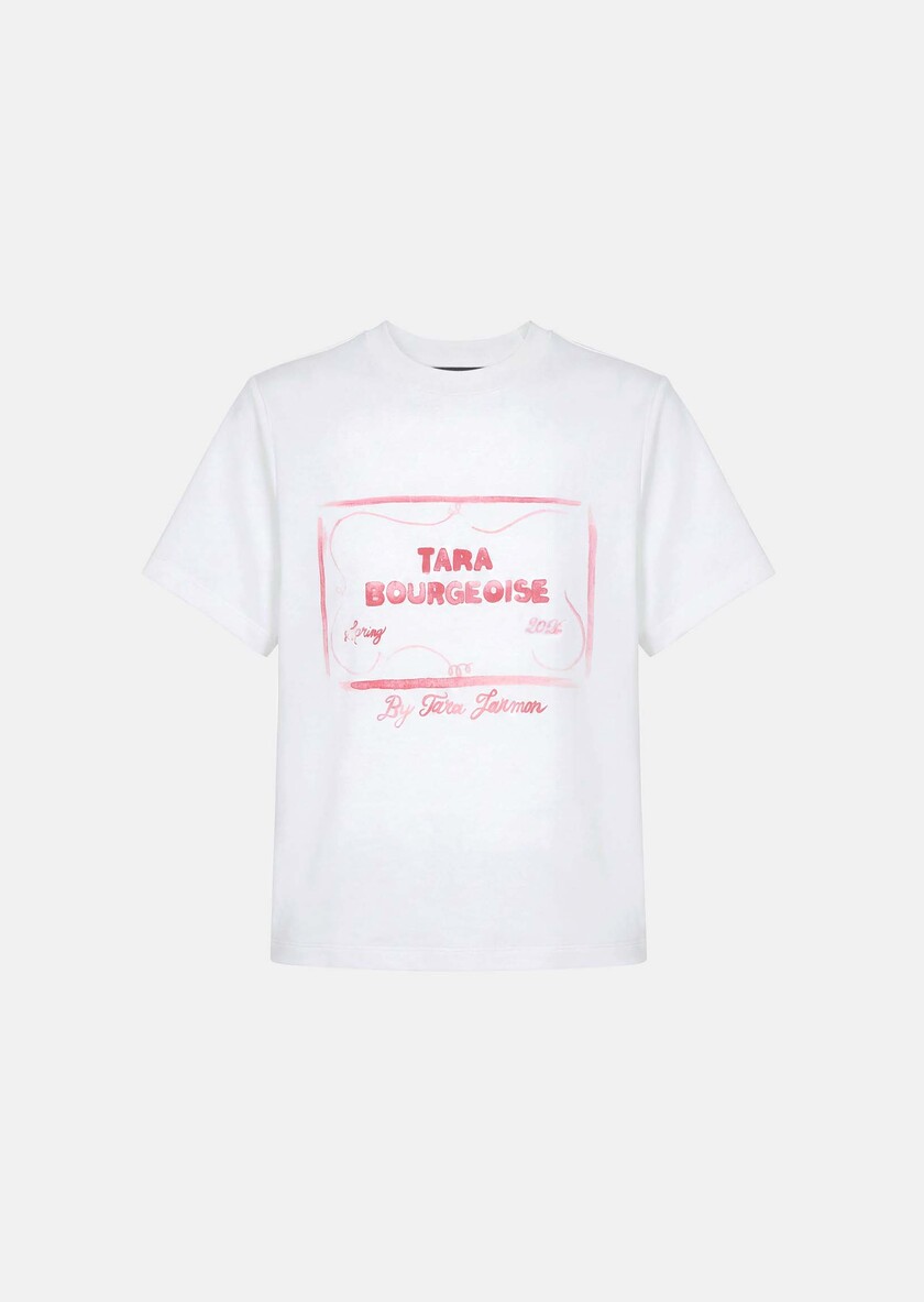 Tarabow T-shirt white printed cotton White TARA JARMON US