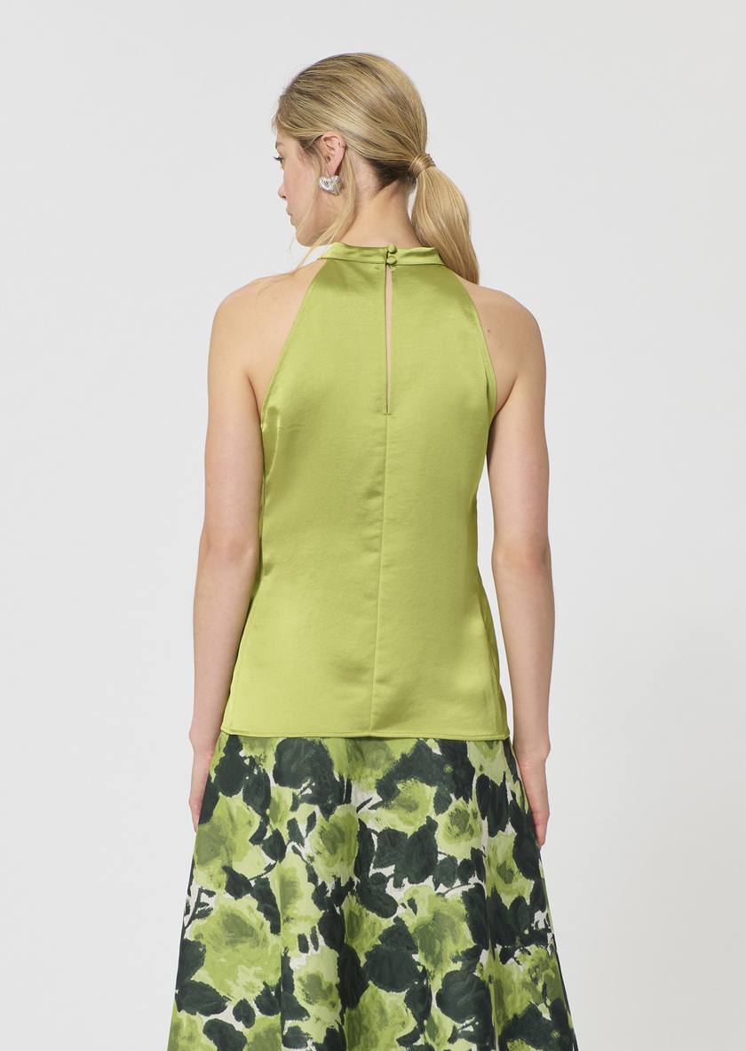 Top Tierri satin green Anis TARA JARMON US