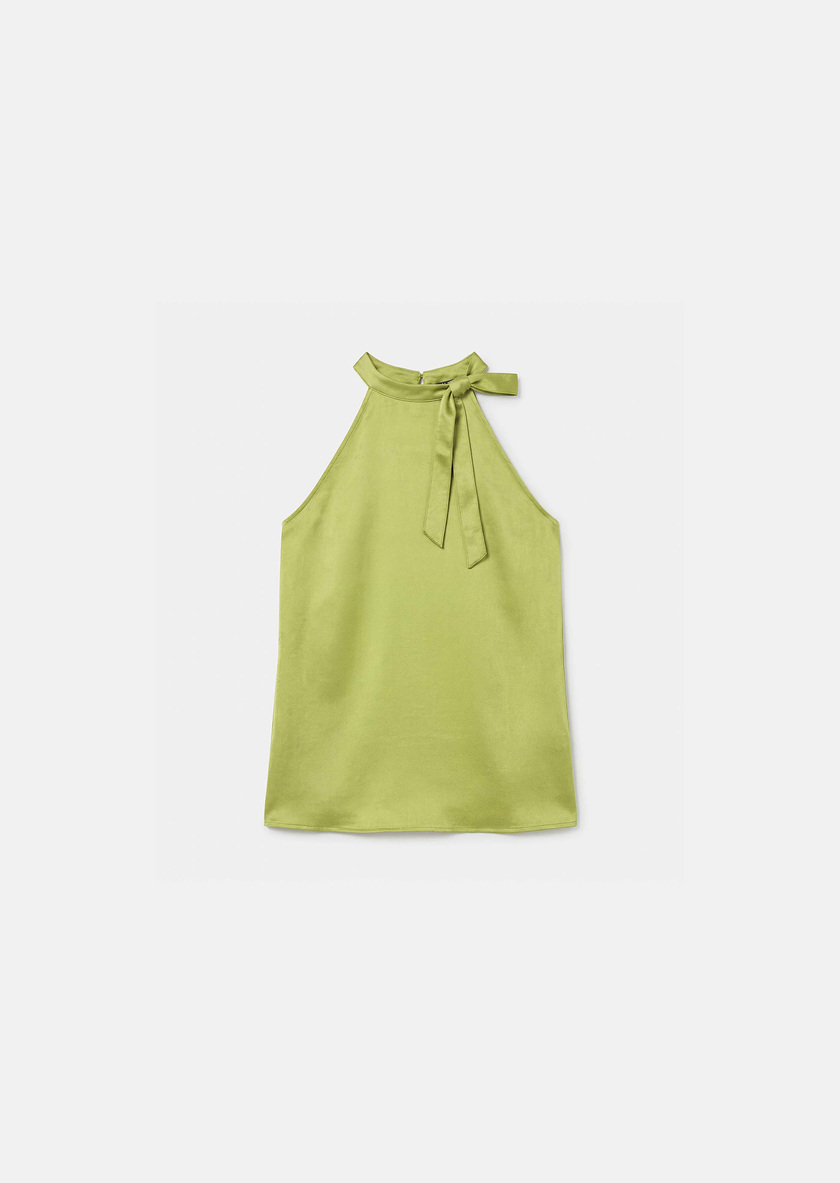 Top Tierri satin green Anis TARA JARMON US