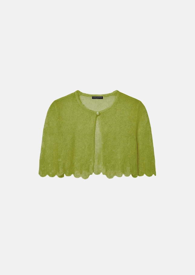 Valentine jacket light green mohair Pomme TARA JARMON US