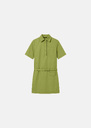 Rivy Dress green cotton gabardine Pomme TARA JARMON US