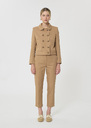 Virginia Jacket beige cotton garbardine Miel TARA JARMON US