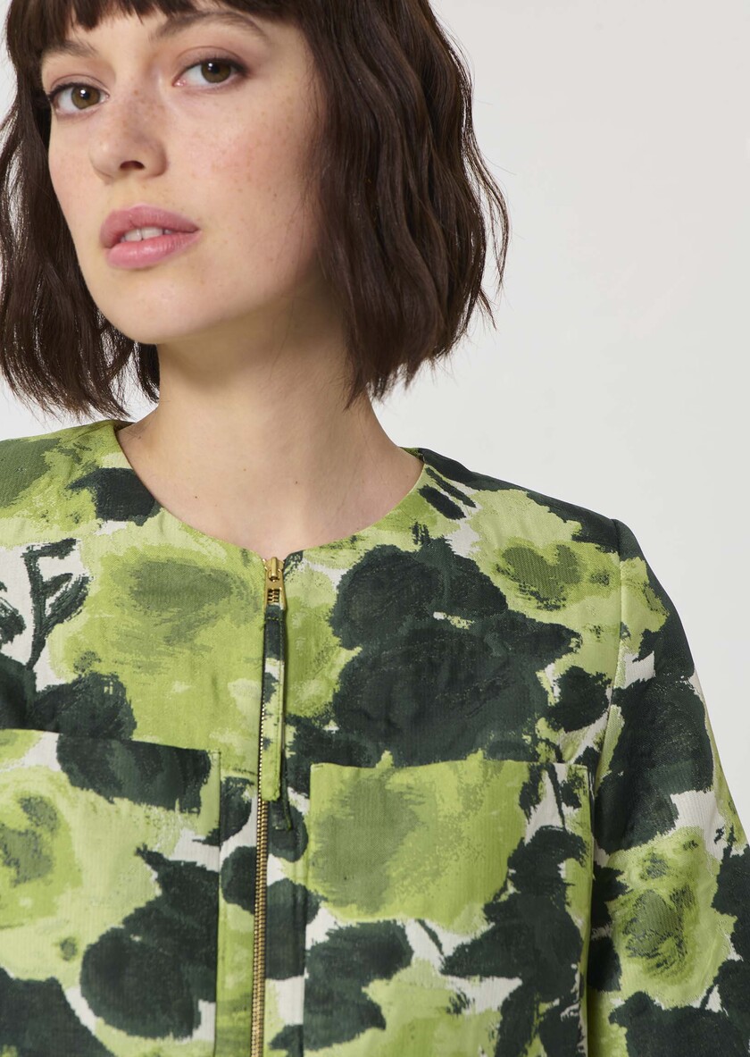 Vilma Jacket ecru floral pattern Craie TARA JARMON US
