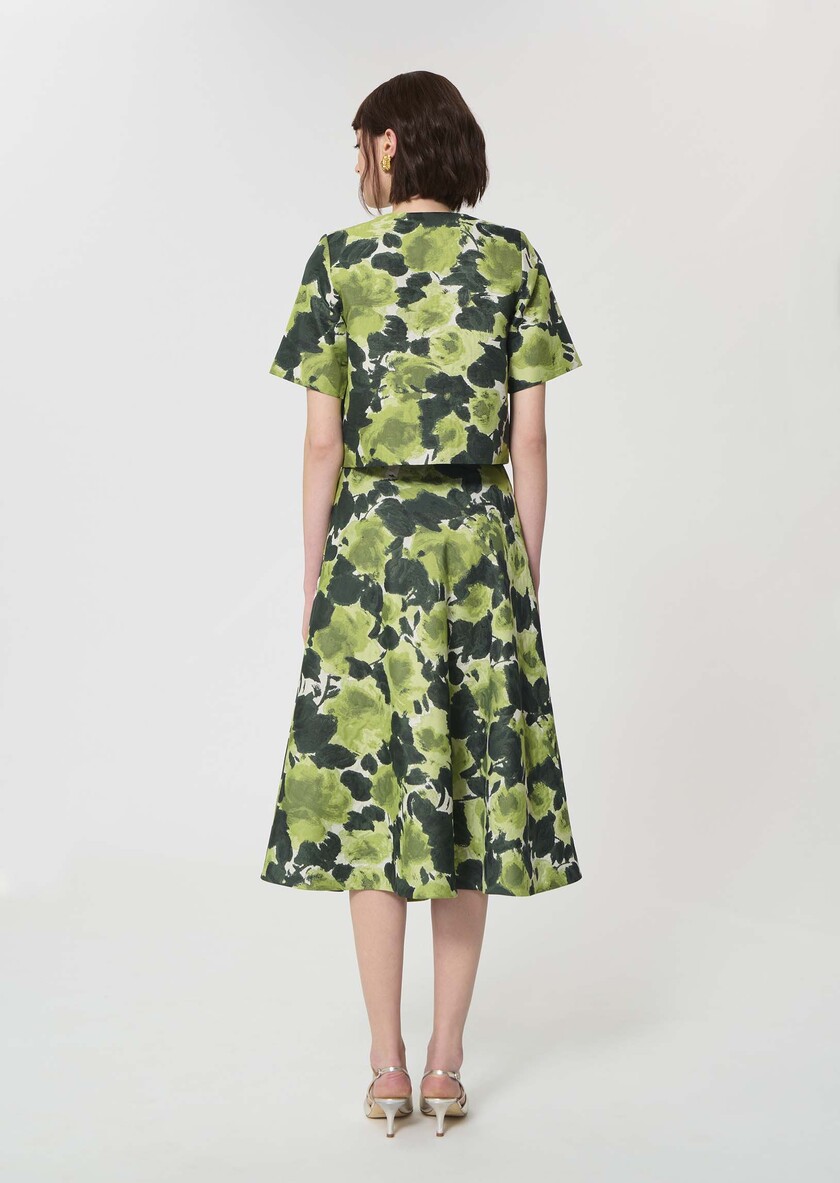 Vilma Jacket ecru floral pattern Craie TARA JARMON US