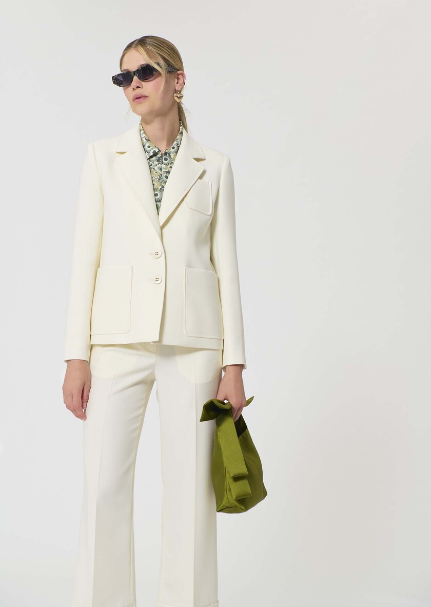 Valy Jacket unbleached canvas, grain of powder Off-white TARA JARMON US