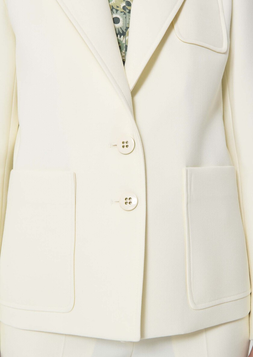 Valy Jacket unbleached canvas, grain of powder Off-white TARA JARMON US