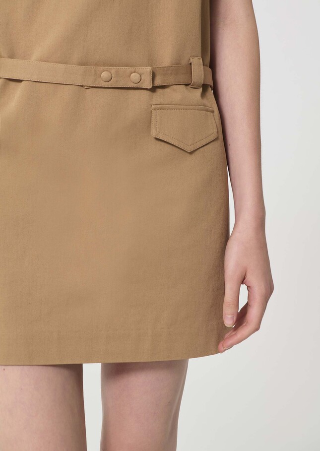 Rivy Dress beige cotton garbardine Miel TARA JARMON US