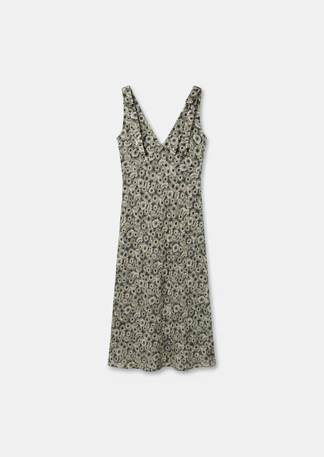 Romancia Dress Dark green floral print Vert anglais TARA JARMON US