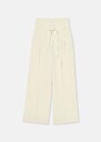 Pia Pants ecru in fluid crepe Off-white TARA JARMON US