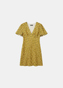 Raya dress green printed leaves Pomme TARA JARMON US