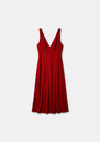 Romancia Dress red in fluid crepe Cerise TARA JARMON US