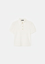 Top Tonino ecru in fluid crepe Off-white TARA JARMON US