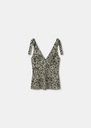 Top Thays Dark green floral print Vert anglais TARA JARMON US