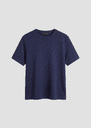 Tarapearl T-shirt midnight blue cotton embroidered with beads Night TARA JARMON US