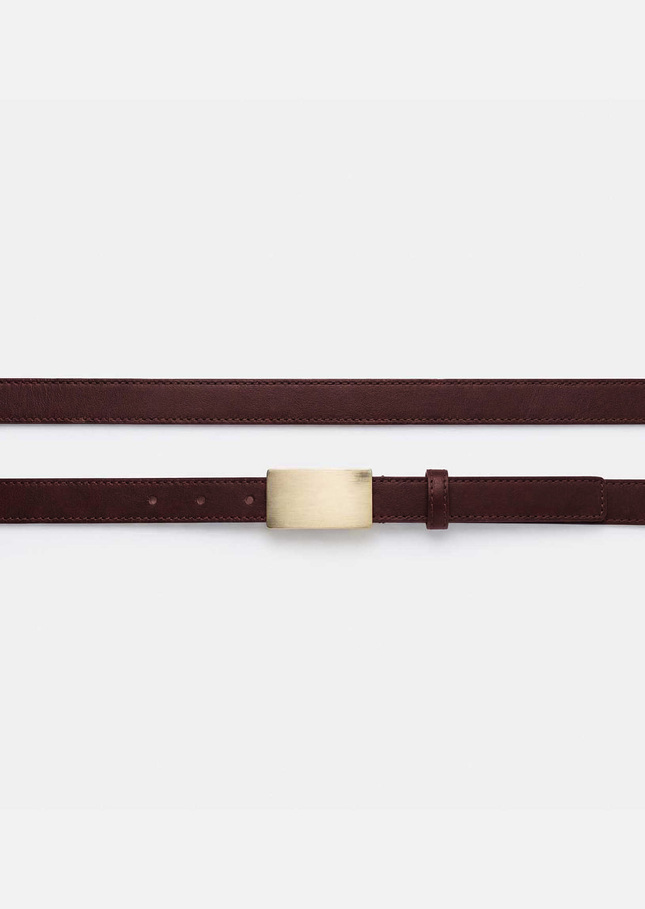 Lison Belt thin fig with rectangular loop Fig TARA JARMON US