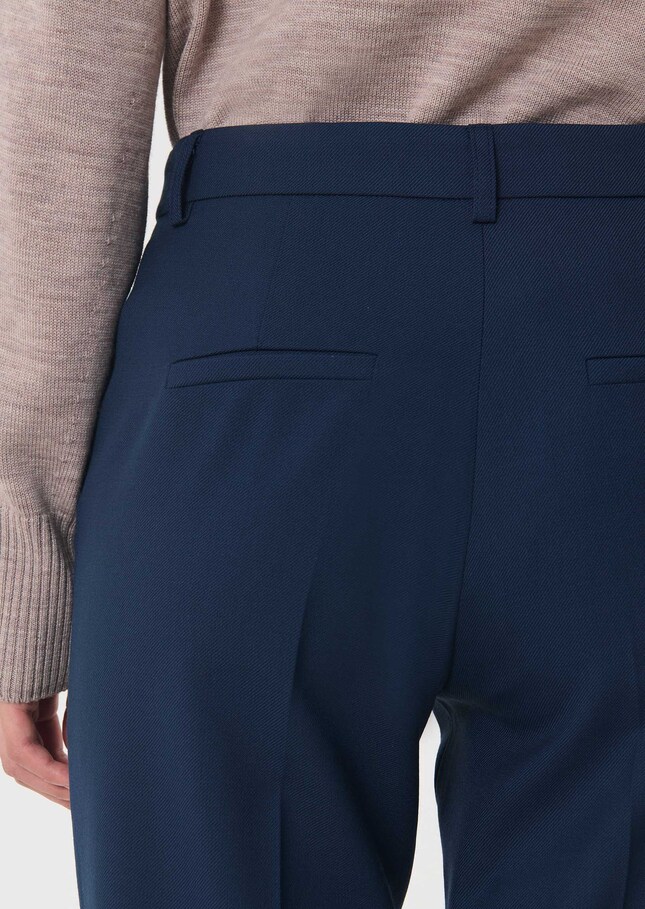 Philippa trousers navy blue straight cut Denim TARA JARMON US
