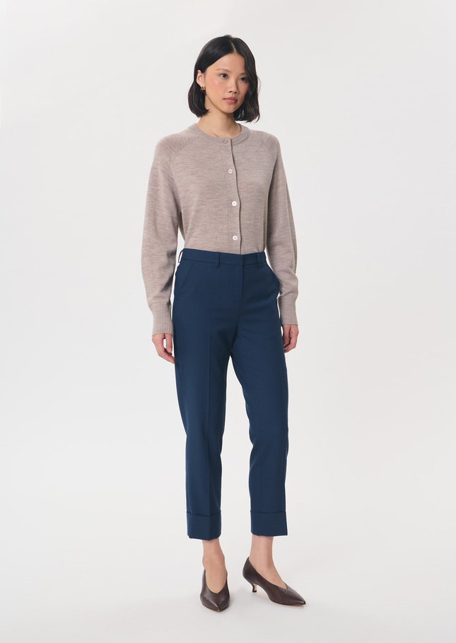 Philippa trousers navy blue straight cut Denim TARA JARMON US