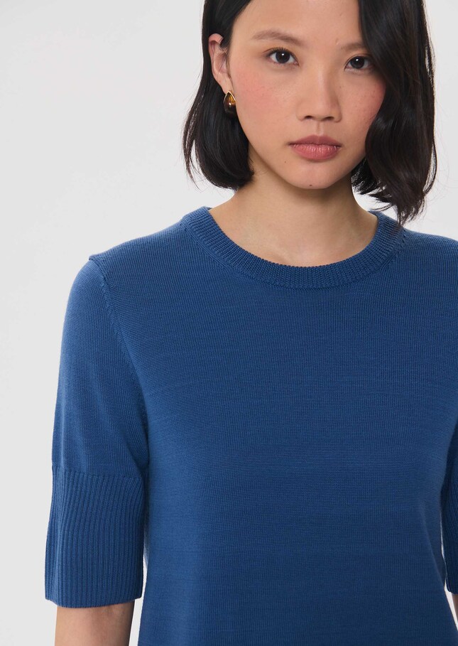 Paoline sweater blue short-sleeved Denim TARA JARMON US