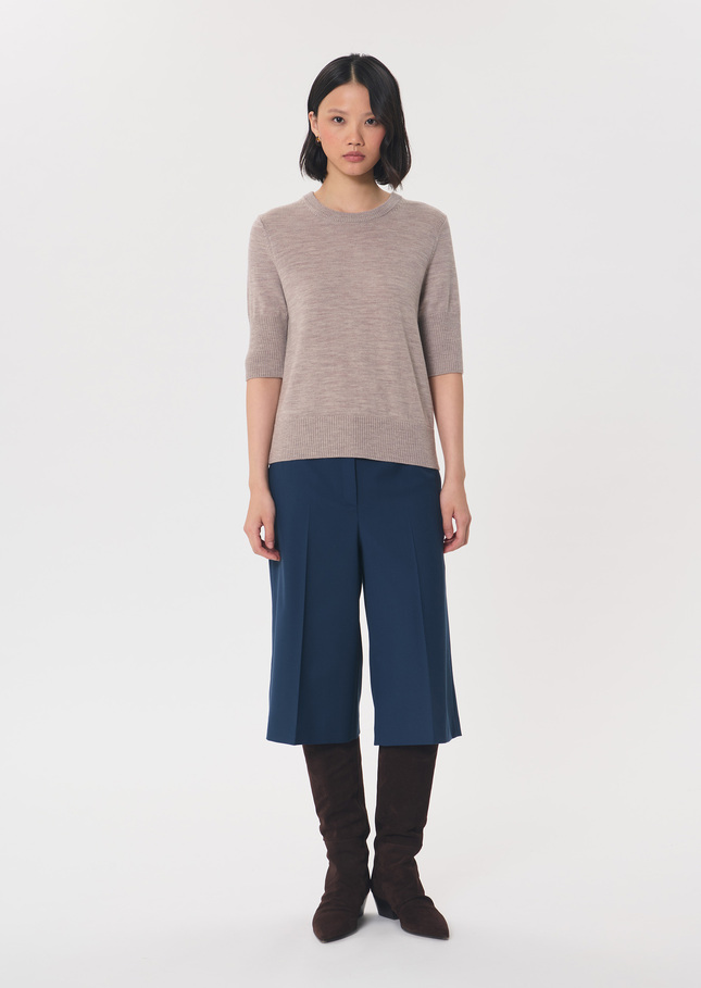 Paoline sweater hazelnut short-sleeved Nut brown TARA JARMON US
