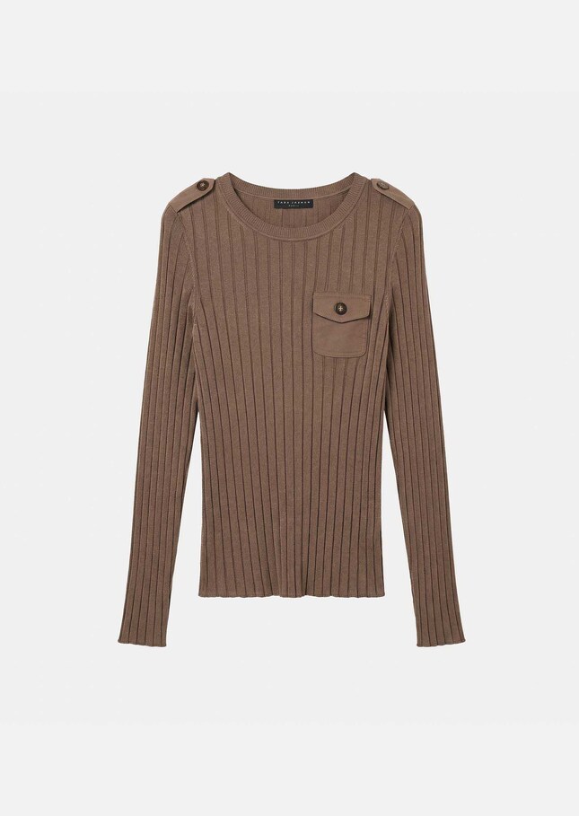 Prisca sweater caramel pockets Caramel TARA JARMON US