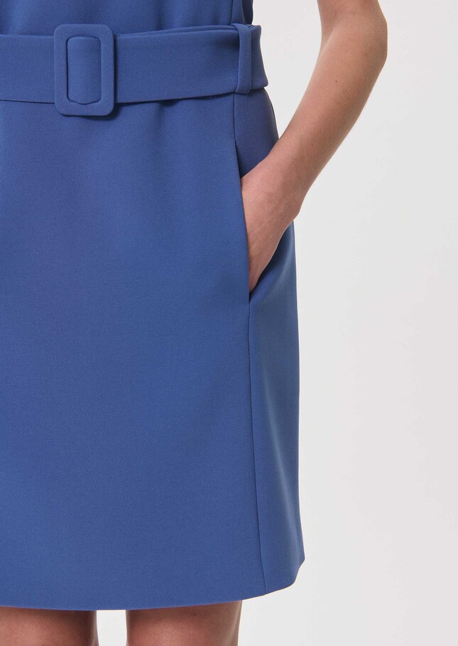 Riou Dress sleeveless belted denim Denim TARA JARMON US