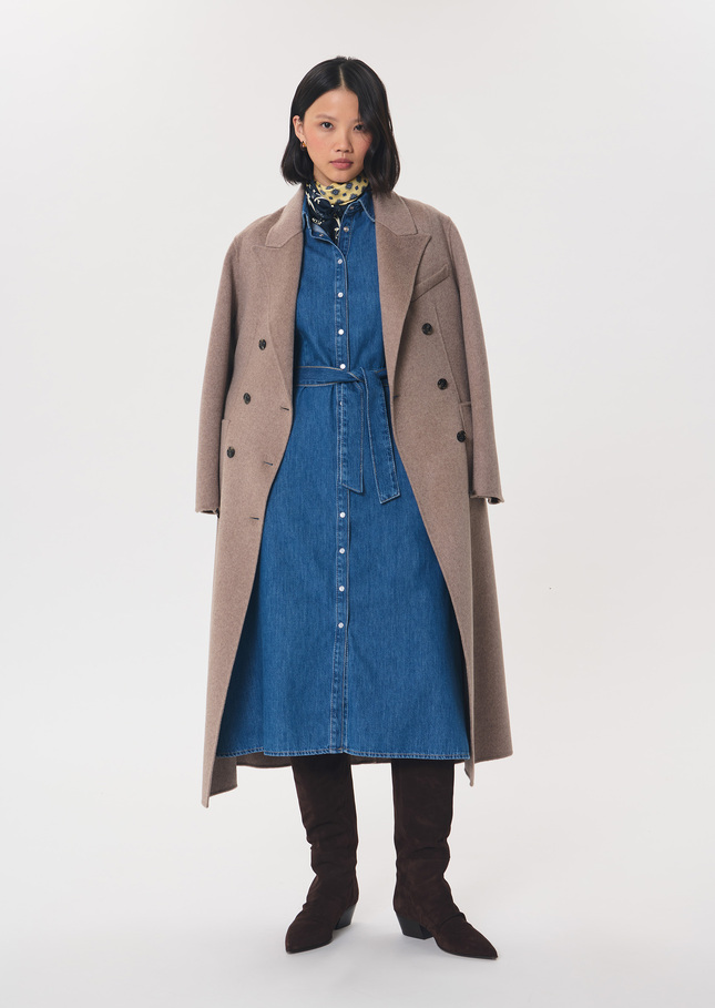 Rodeo Dress long blue denim dress with belt Denim TARA JARMON US