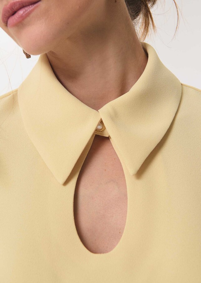 Top Thimotée vanilla with a teardrop neck Vanilla TARA JARMON US