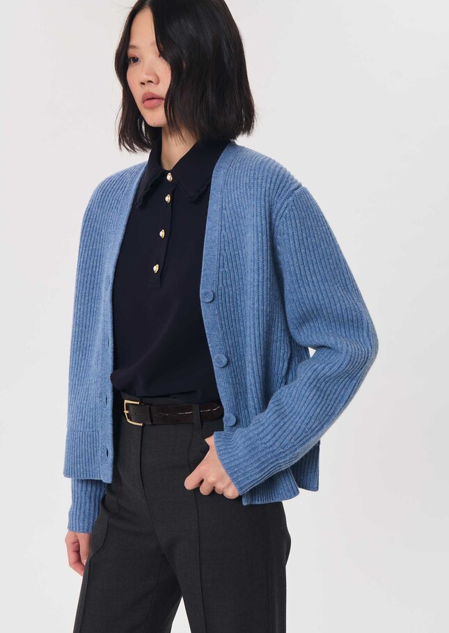 Top Tessy midnight blue with embroidered collar Night TARA JARMON US