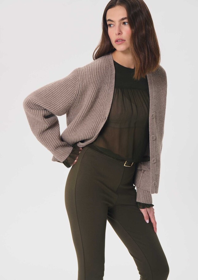 Top Truddie loose khaki long sleeves Khaki TARA JARMON US
