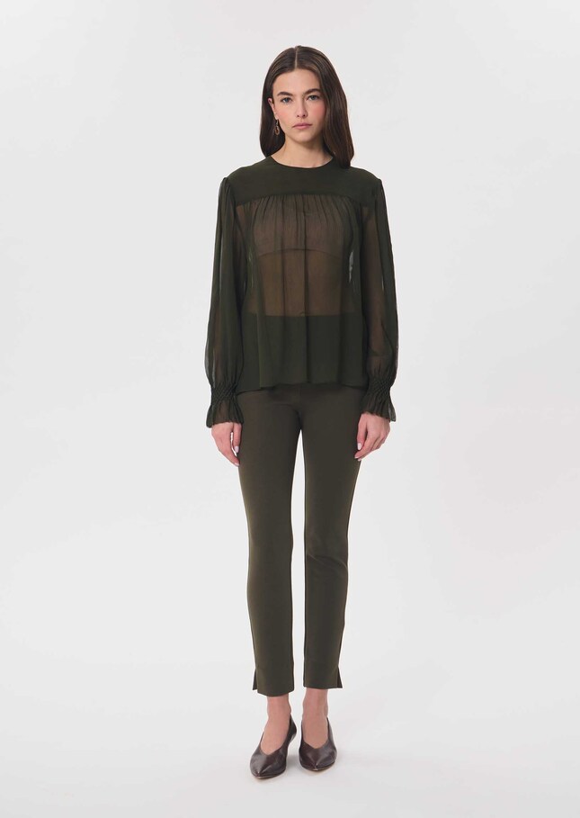 Top Truddie loose khaki long sleeves Khaki TARA JARMON US