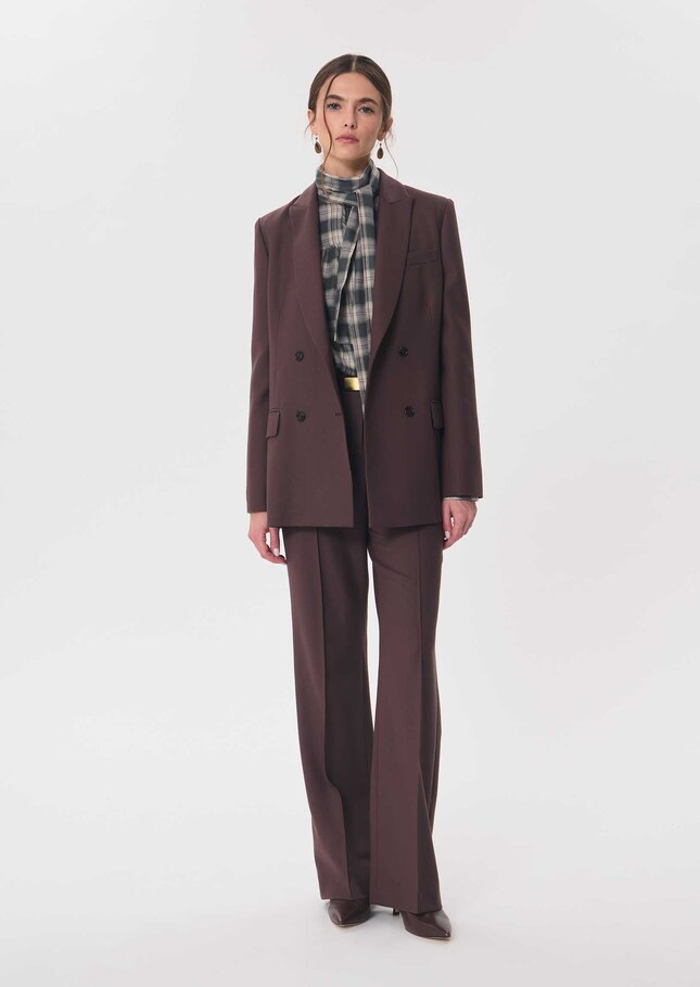 Vassili Jacket Double-breasted brown blazer Tonka TARA JARMON US