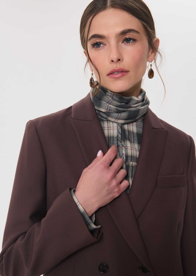 Vassili Jacket Double-breasted brown blazer Tonka TARA JARMON US