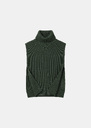 Angèle's Breastplate thyme in roll-neck knit Thym TARA JARMON US
