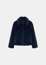Beth Jacket midnight blue faux fur Night TARA JARMON US