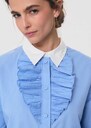 Clovis Shirt sky blue with a ruffled bib Blue TARA JARMON US