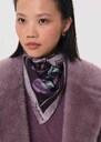 Elena scarf purple floral print square Fig TARA JARMON US