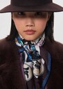 Erinna scarf printed square Off-white TARA JARMON US