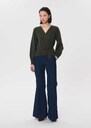 Gabbie Vest khaki with knotted ties Khaki TARA JARMON US