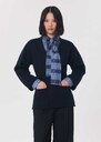 Gaya Vest navy blue with patch pockets Night TARA JARMON US